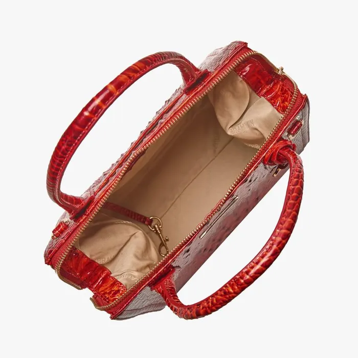 Women Brahmin Satchels Small Caroline Radiant Red Melbourne