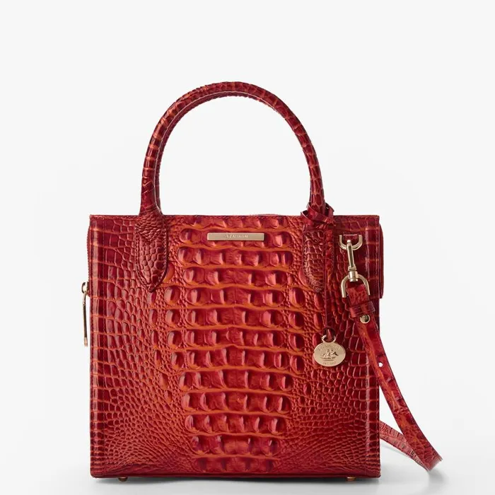 Women Brahmin Satchels Small Caroline Radiant Red Melbourne