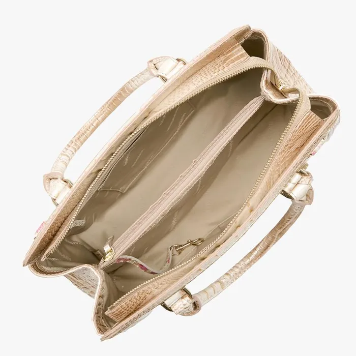 Women Brahmin Satchels Small Finley Apricot Rose Valentia