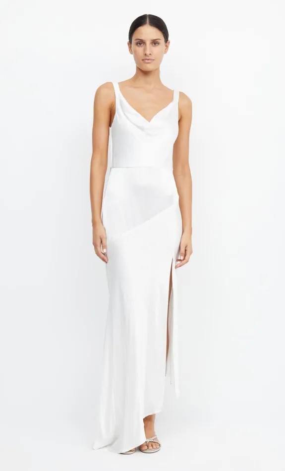Women Brides Bec Bridge MOON DANCE COWL DRESS Ivory