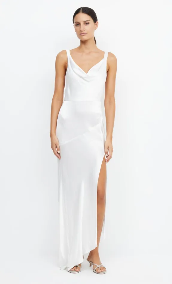 Women Brides Bec Bridge MOON DANCE COWL DRESS Ivory