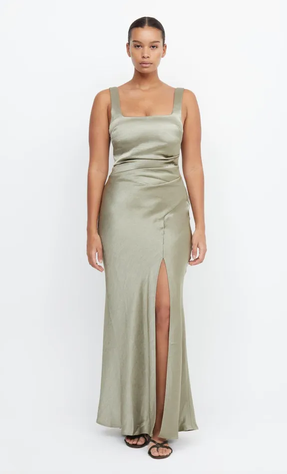 Women Bridesmaids Bec Bridge THE DREAMER SQUARE NECK DRESS Sage