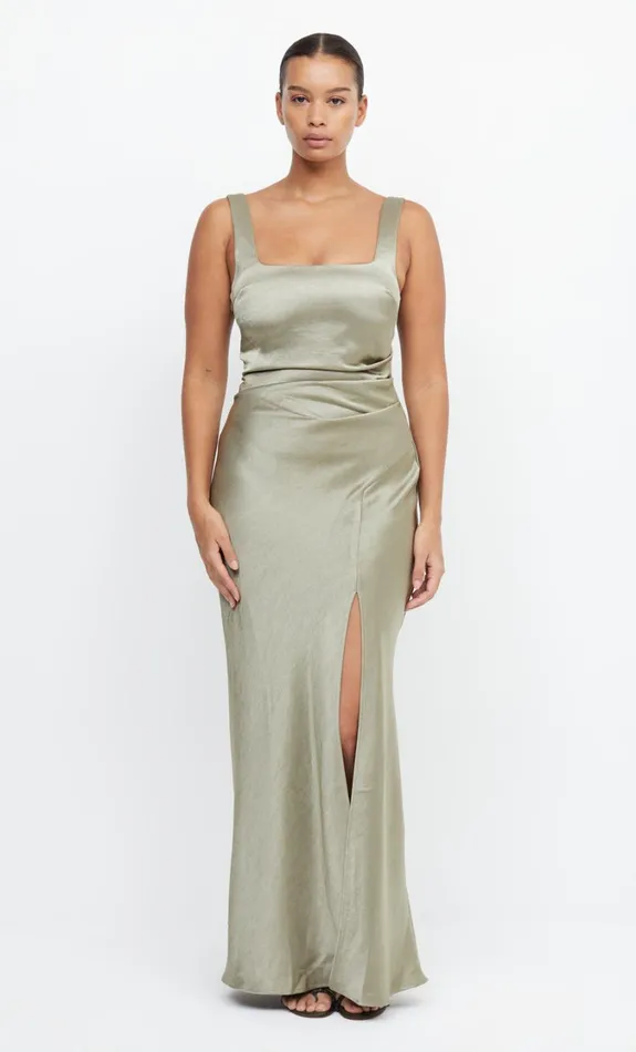 Women Bridesmaids Bec Bridge THE DREAMER SQUARE NECK DRESS Sage