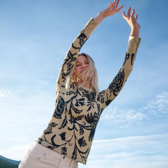 Women Cadence Thermal Petite Vanilla Sundance Catalog Tops