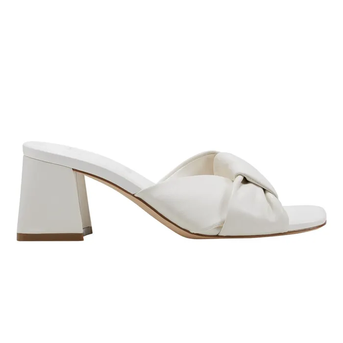 Women Calia Block Heel Sandal Ivory Marc Fisher Sandals