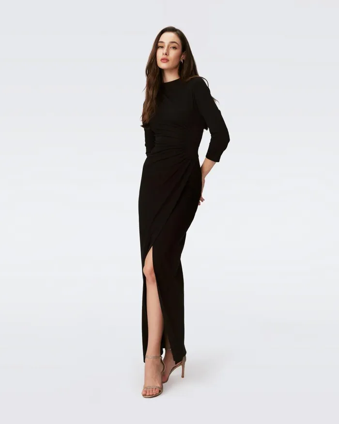 Women Capri Dress Black DVF Dresses