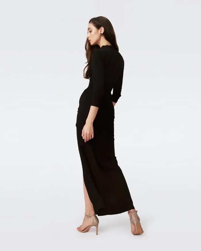 Women Capri Dress Black DVF Dresses