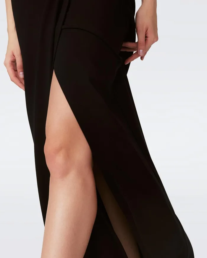 Women Capri Dress Black DVF Dresses