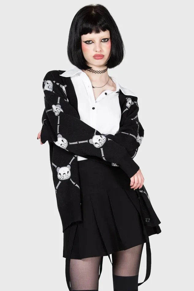 Women Cardigans Killstar Bone To Pick Cardigan