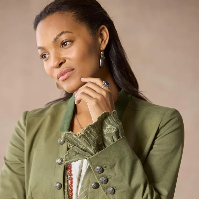 Women Caroline Ruffle Jacket Chive Sundance Catalog Jackets and Coats Women Caroline Ruffle Jacket Chive Sundance Catalog Jackets and Coats