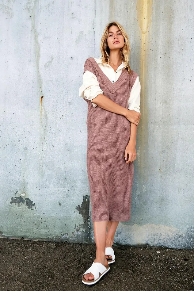 Women Casual Dresses Free People G2g Midi Dress Plum Dust