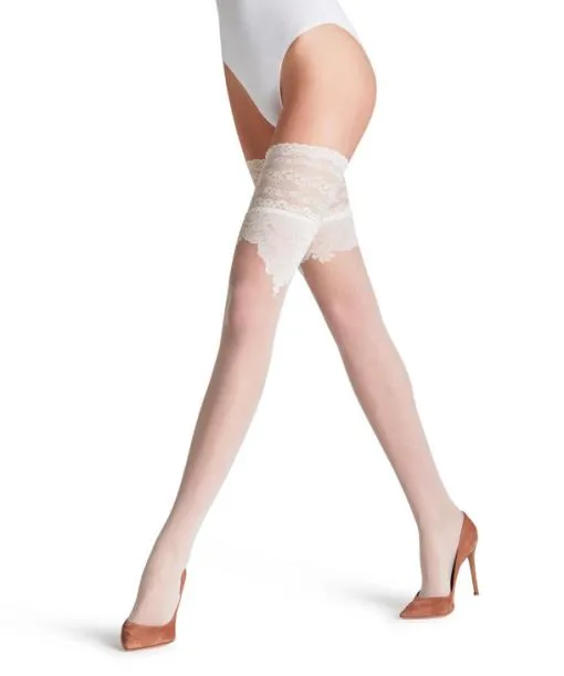 Women Ceremonial 20 DEN Women Stay Ups Off FALKE Thigh Highs