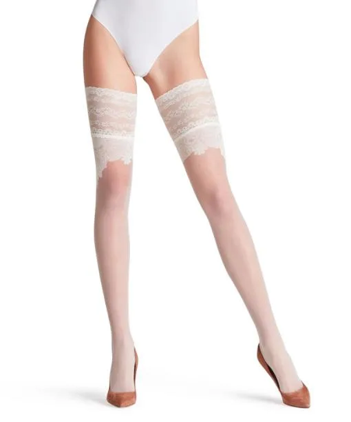 Women Ceremonial 20 DEN Women Stay Ups Off FALKE Thigh Highs