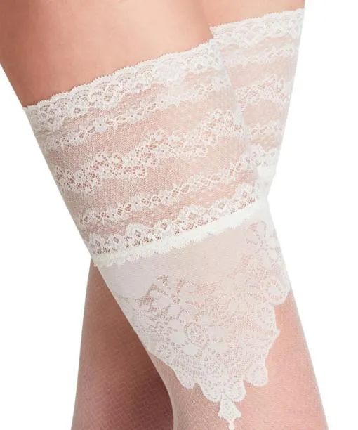 Women Ceremonial 20 DEN Women Stay Ups Off FALKE Thigh Highs
