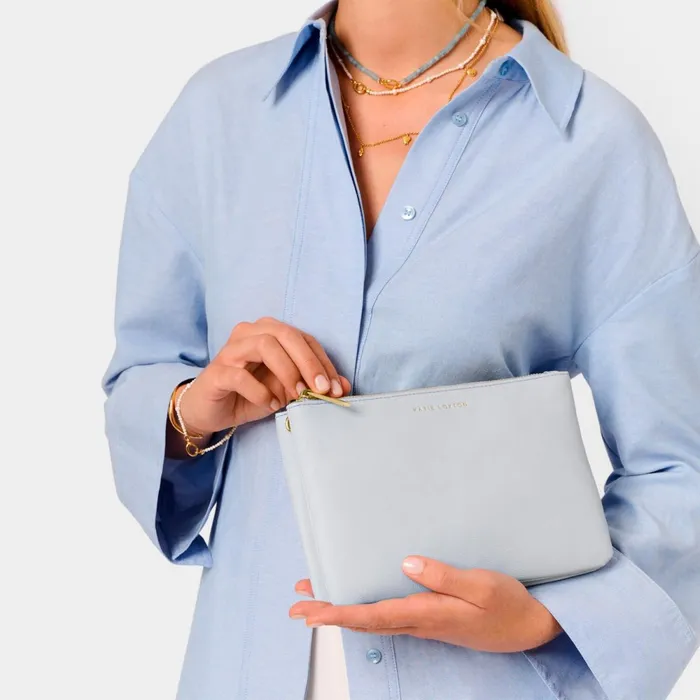 Women Clutch Bags and Pouches Katie Loxton Duo Pouch In Powder Blue 8211 Clutch Bag Women Clutch Bags and Pouches Katie Loxton Duo Pouch In Powder Blue 8211 Clutch Bag