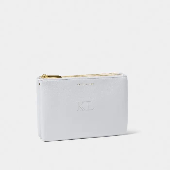 Women Clutch Bags and Pouches Katie Loxton Duo Pouch In Powder Blue 8211 Clutch Bag
