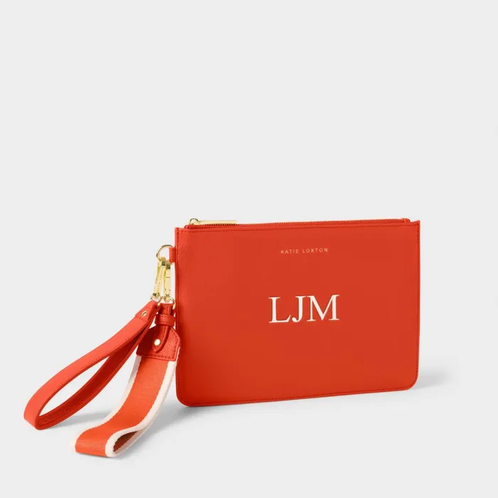 Women Clutch Bags and Pouches Katie Loxton Hallie Wristlet Pouch In Deep Orange 8211 Clutch Bag
