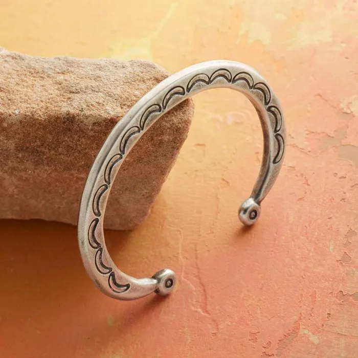 Women Crescent Moon Sterling Cuff Sundance Catalog Bracelets