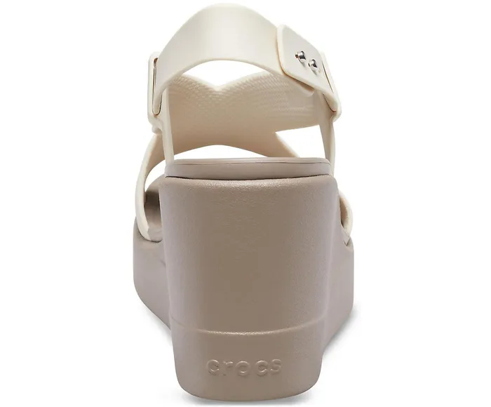 Women Crocs Brooklyn High Wedge Stucco Mushroom Crocs Sandals