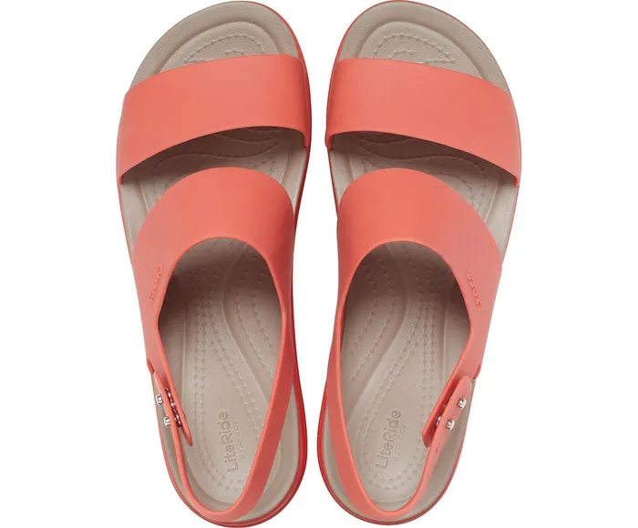 Women Crocs Brooklyn Low Wedge Spicy Orange Spicy Orange Crocs Sandals
