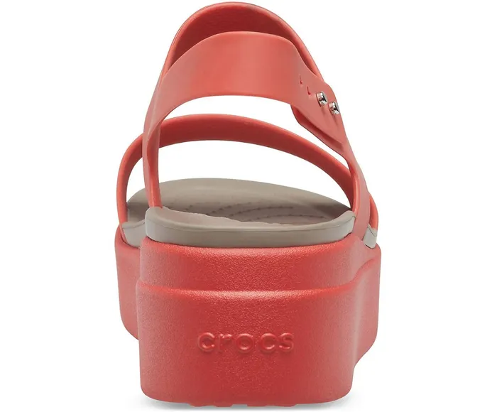 Women Crocs Brooklyn Low Wedge Spicy Orange Spicy Orange Crocs Sandals