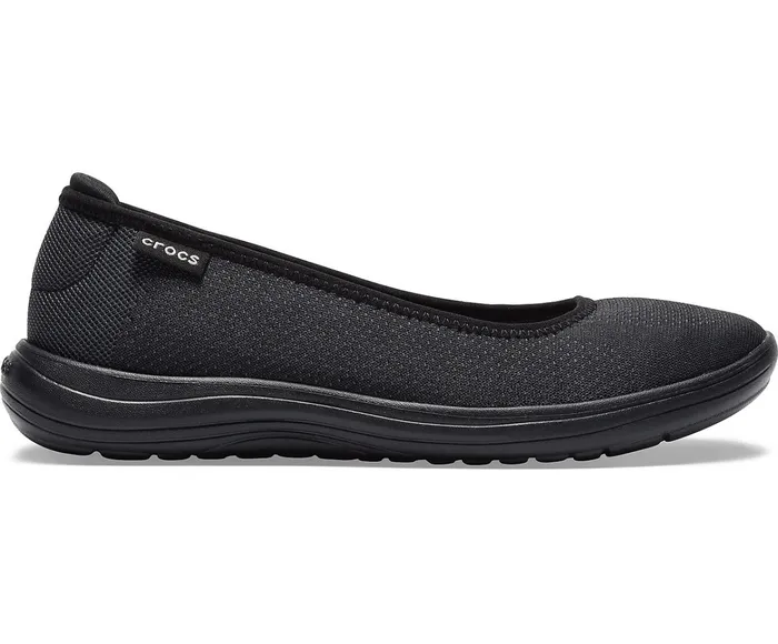 Women Crocs Reviva Flat Black Black Crocs Flats