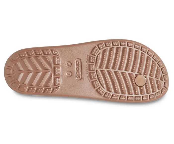 Women Crocs Sloane Shine Wedge Flip Bronze Crocs FlipFlops