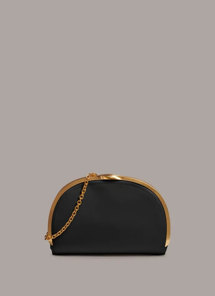 Women Crossbody Bags And Satchels Donna Karan LAWRENCE CLUTCH Black