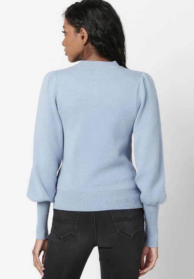 Women CutOut Nadeline Puff Sweater Ashley Blue Buffalo David Bitton Sweaters