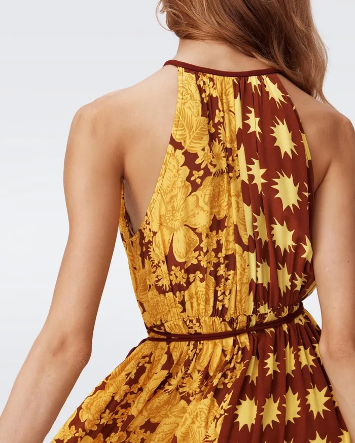 Women Darla Dress June Bloom Yellow And Sun Kissed DVF Dresses