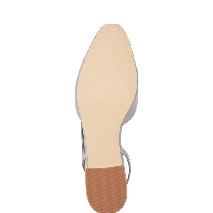 Women Dela Closed Toe Slingback Dress Flat Light Grey Marc Fisher Loafers and Flats