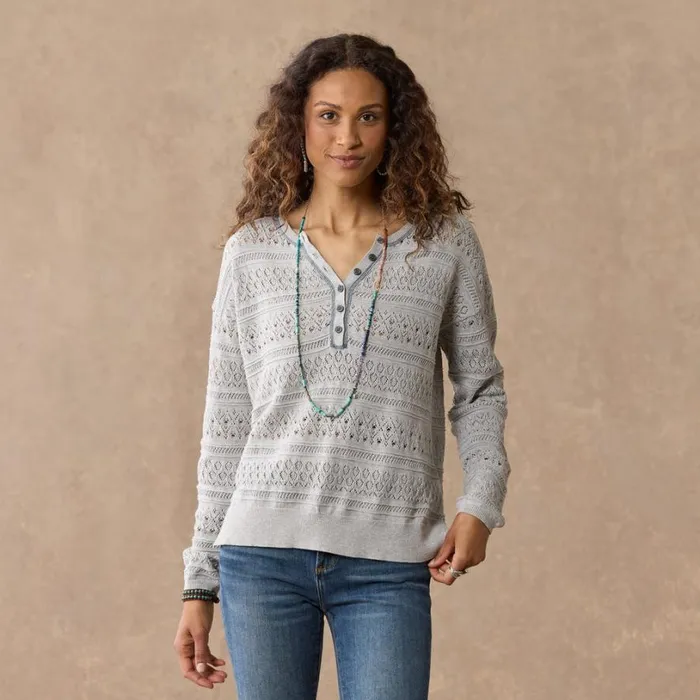 Women Devon Sweater Henley Heather Gray Sundance Catalog Sweaters Women Devon Sweater Henley Heather Gray Sundance Catalog Sweaters