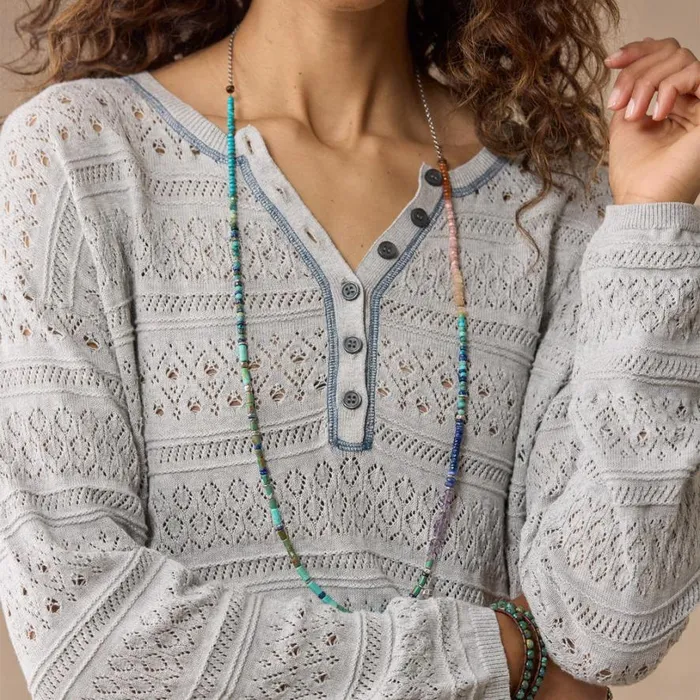 Women Devon Sweater Henley Heather Gray Sundance Catalog Sweaters Women Devon Sweater Henley Heather Gray Sundance Catalog Sweaters