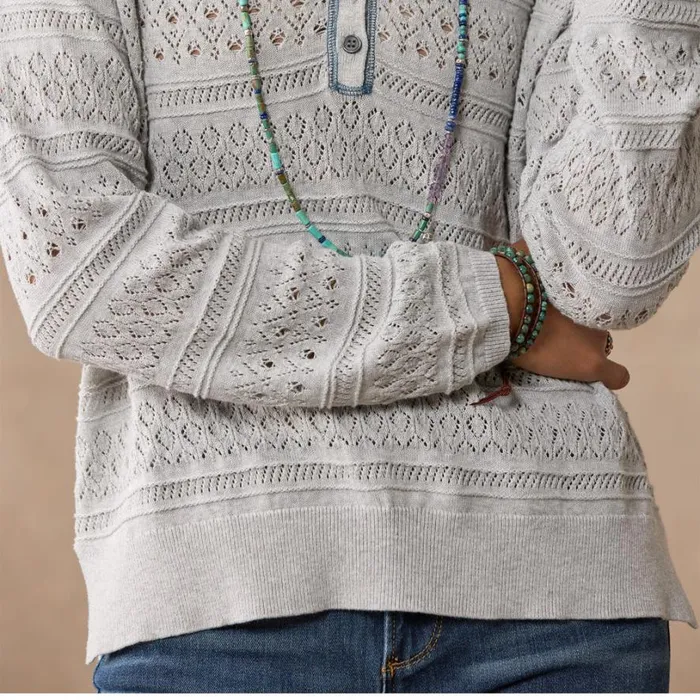Women Devon Sweater Henley Heather Gray Sundance Catalog Sweaters Women Devon Sweater Henley Heather Gray Sundance Catalog Sweaters