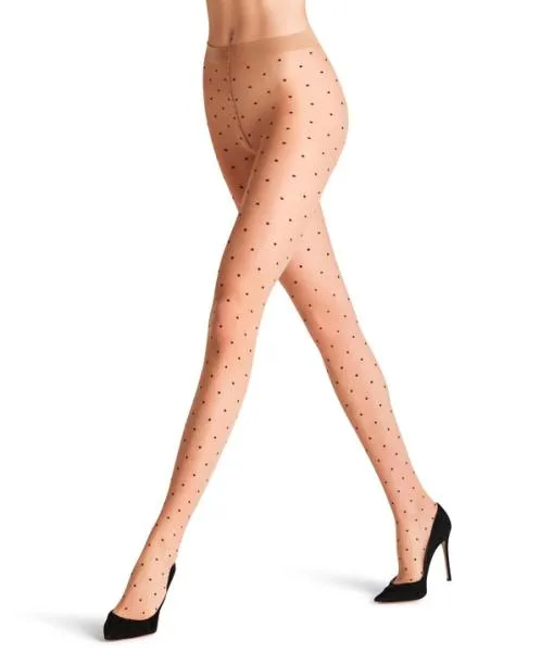 Women Dot Bicolor 15 DEN Women Tights Powder FALKE Tights and Leggings