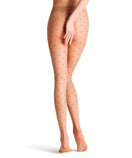 Women Dot Bicolor 15 DEN Women Tights Powder FALKE Tights and Leggings