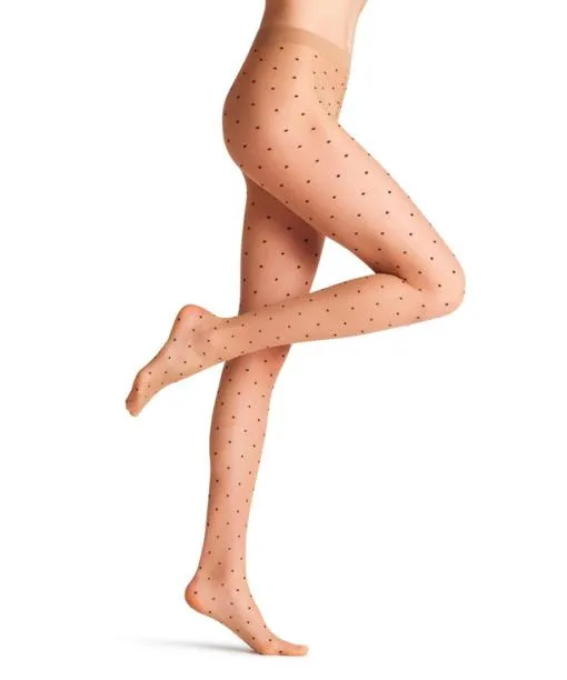 Women Dot Bicolor 15 DEN Women Tights Powder FALKE Tights and Leggings