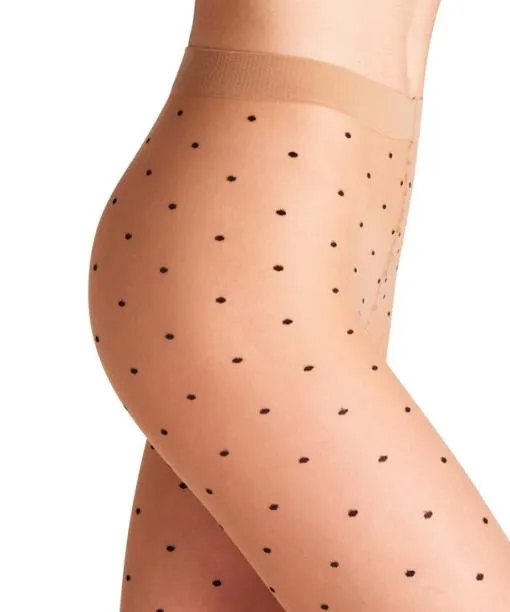 Women Dot Bicolor 15 DEN Women Tights Powder FALKE Tights and Leggings