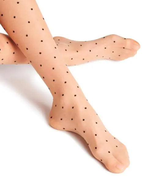 Women Dot Bicolor 15 DEN Women Tights Powder FALKE Tights and Leggings
