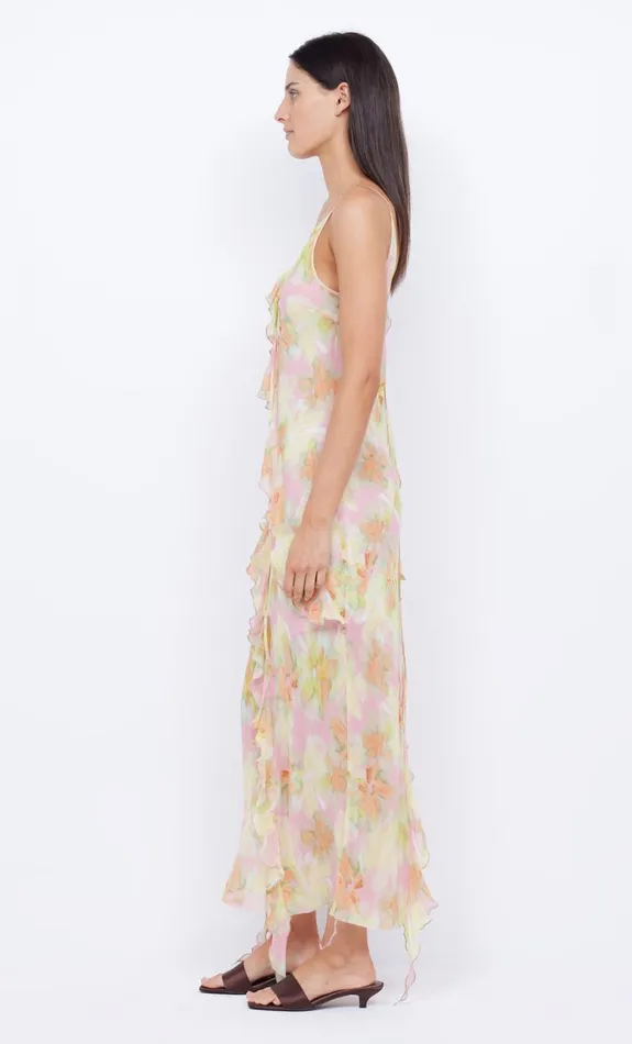 Women Dresses Bec Bridge COURTNEY FRILL MAXI DRESS Pink Blossom