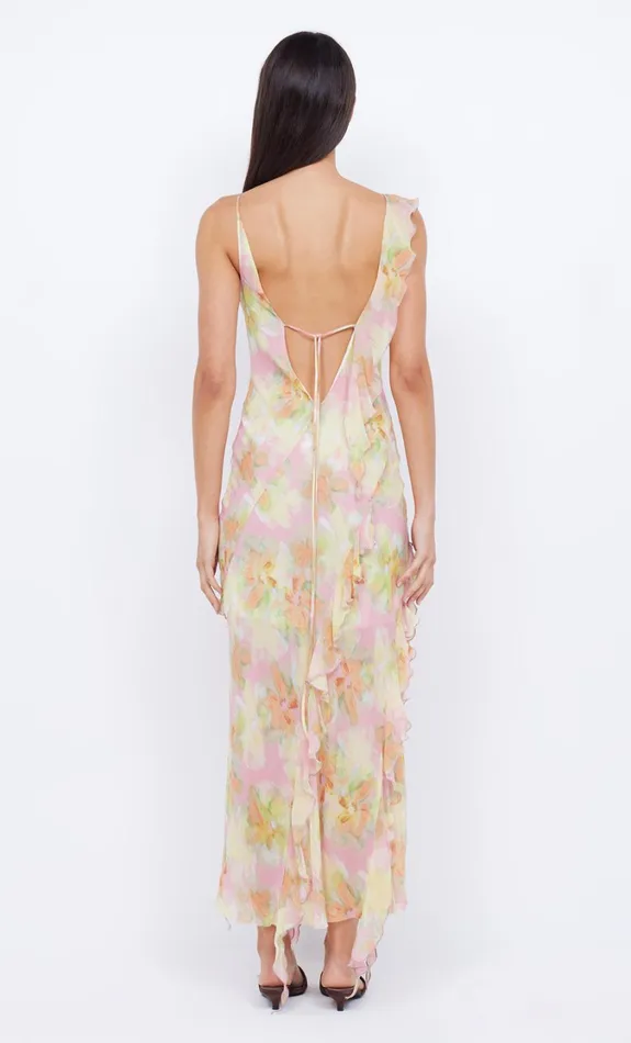 Women Dresses Bec Bridge COURTNEY FRILL MAXI DRESS Pink Blossom
