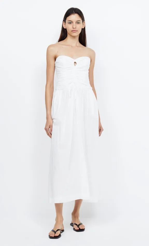 Women Dresses Bec Bridge PALMER STRAPLESS MAXI Ivory