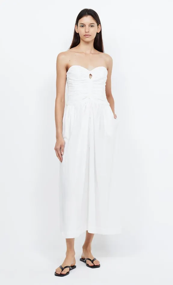 Women Dresses Bec Bridge PALMER STRAPLESS MAXI Ivory