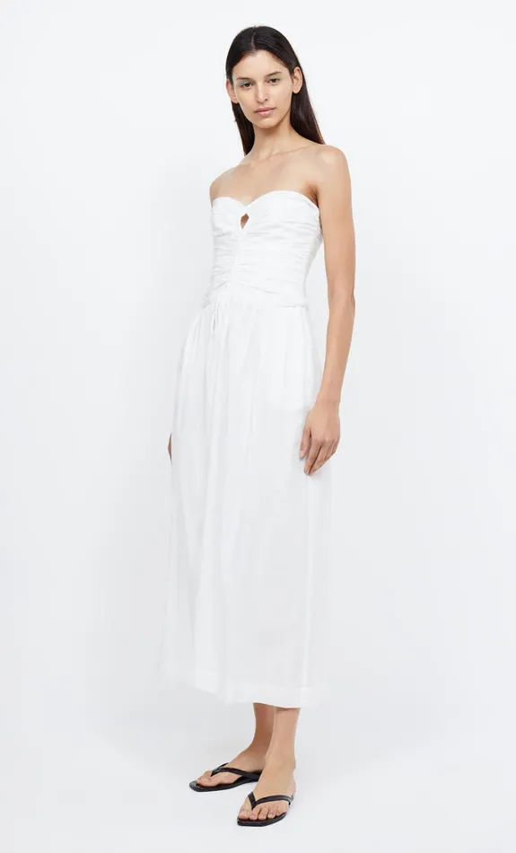 Women Dresses Bec Bridge PALMER STRAPLESS MAXI Ivory