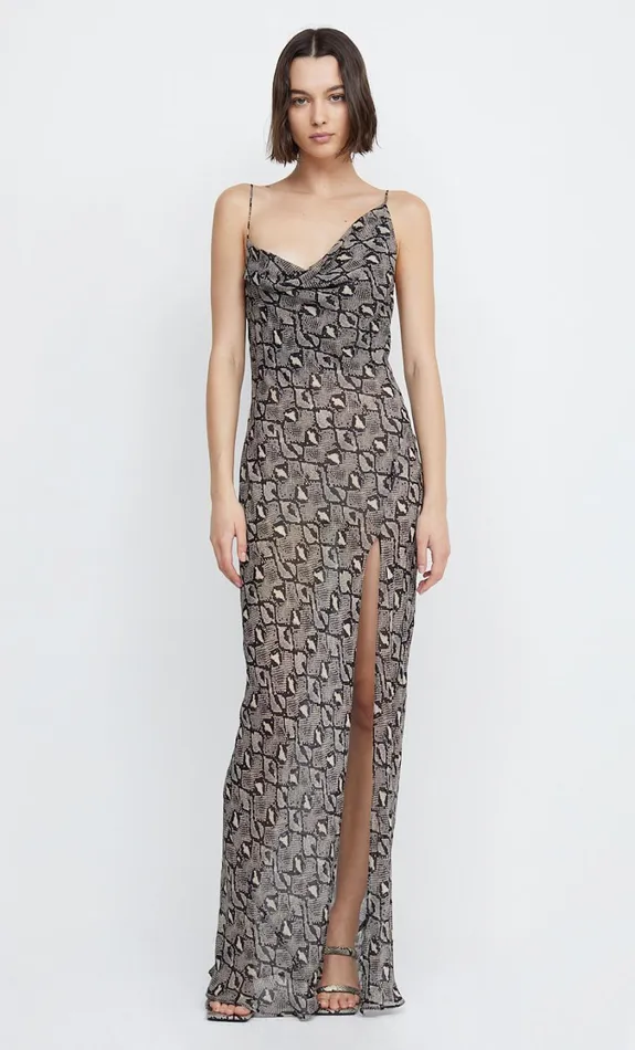 Women Dresses Bec Bridge PORTIA DRAPE MAXI DRESS Python
