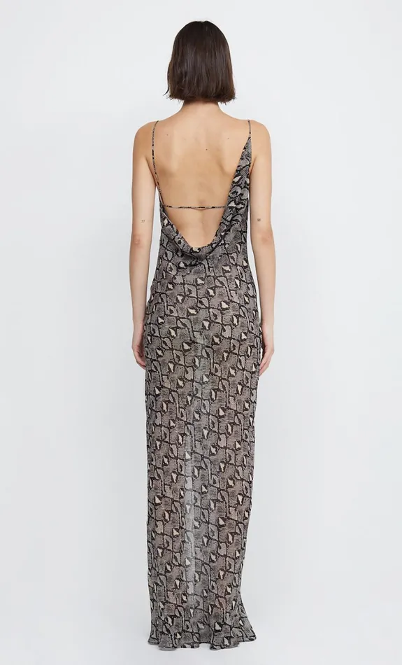 Women Dresses Bec Bridge PORTIA DRAPE MAXI DRESS Python