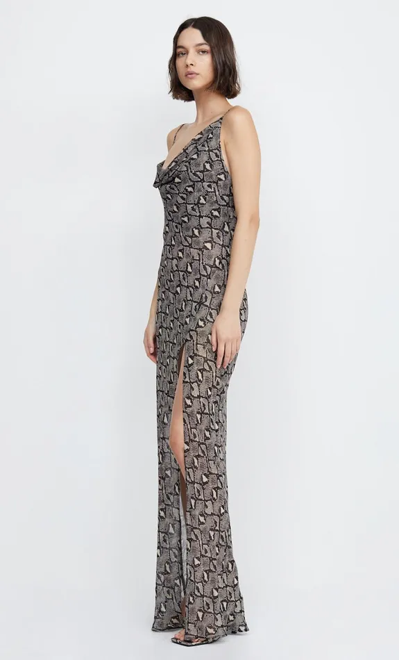 Women Dresses Bec Bridge PORTIA DRAPE MAXI DRESS Python