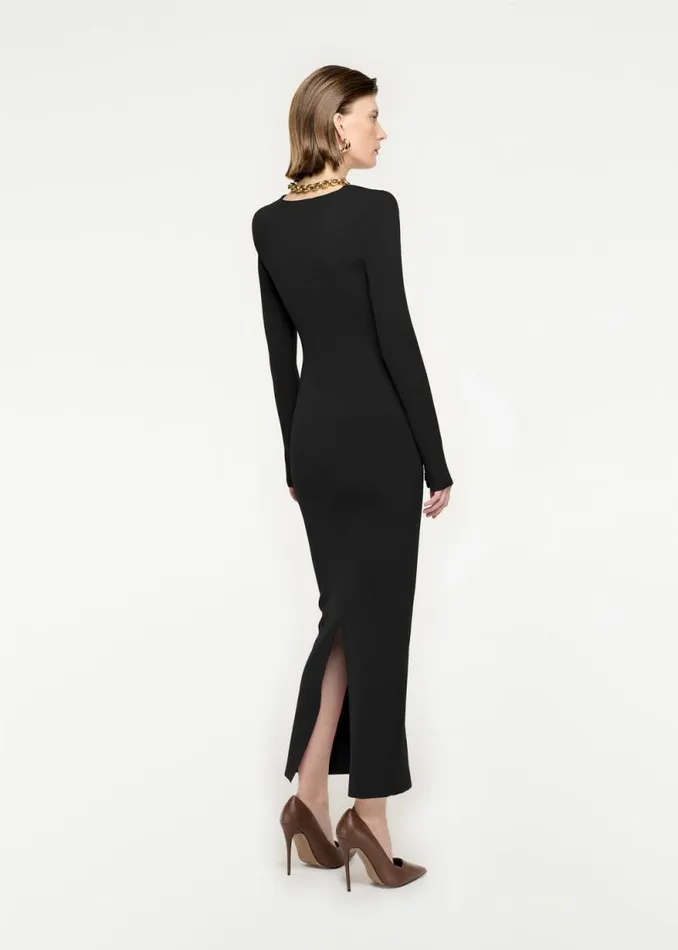 Women Dresses Roland Mouret Long Sleeve Knit Midi Dress