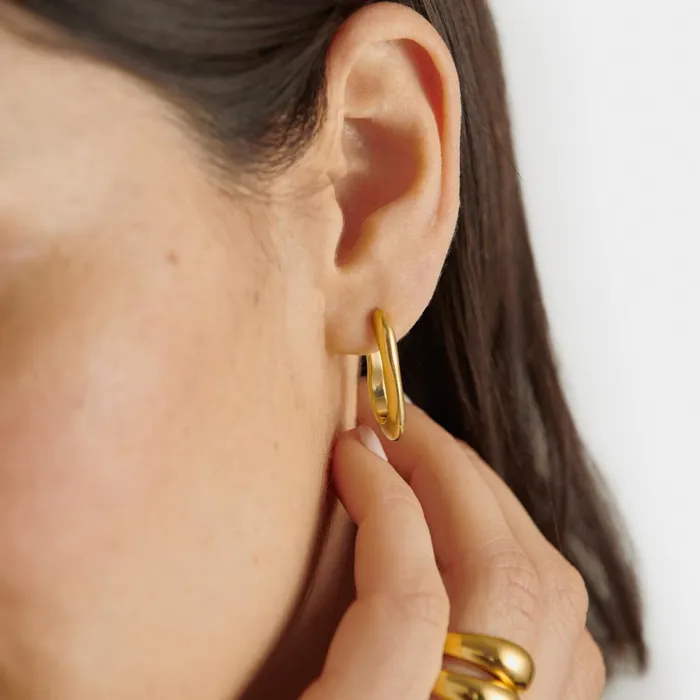 Women Earrings Katie Loxton Hera Waterproof Gold Hoop Earrings