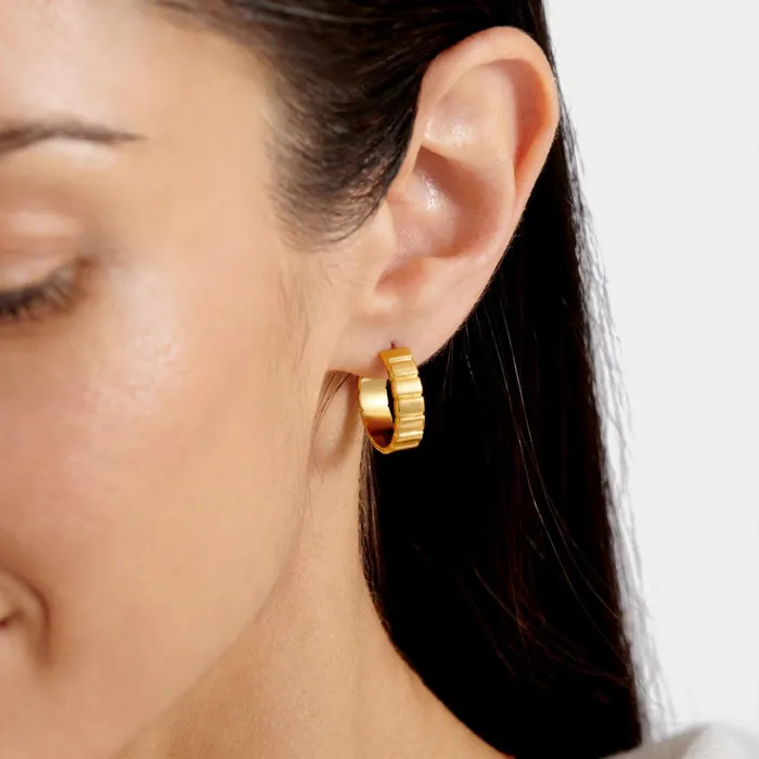 Women Earrings Katie Loxton Optimism039 Waterproof Gold Amulet Hoop Earrings